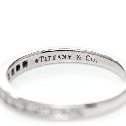 Tiffany Platinum Diamond .22ctw Half Circle Wedding Band Ring 52 6 4 of 5