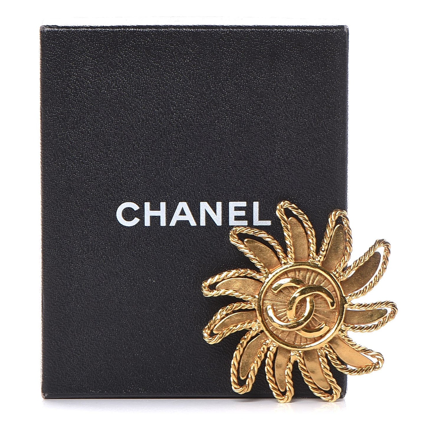 CC Sunburst Brooch Gold