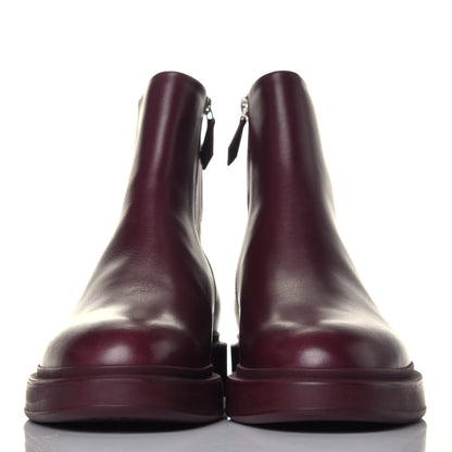 Hermes Patinated Calfskin Mens Sky Low Boots 40 Bordeaux 2 of 8