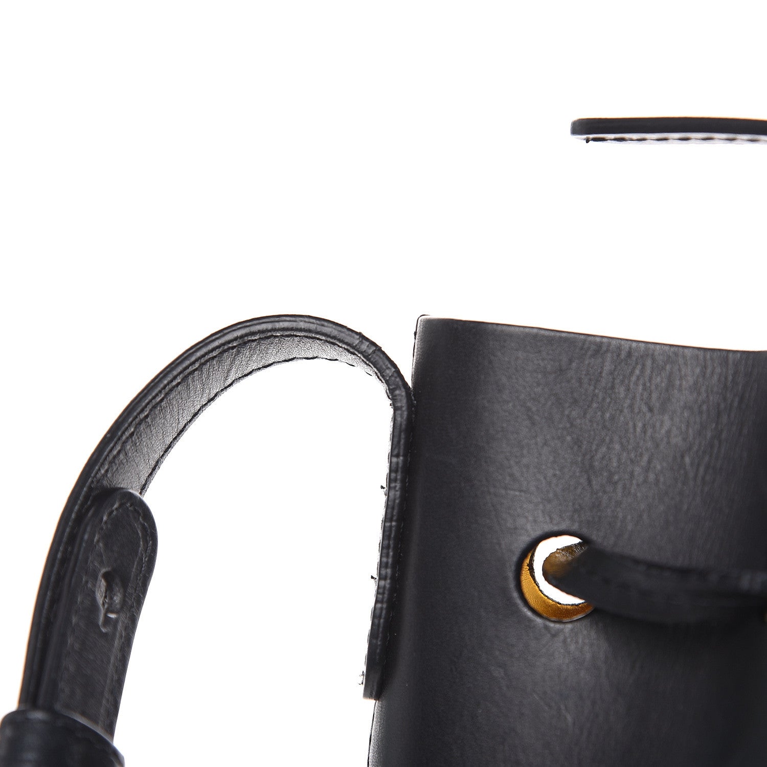 Mansur Gavriel Calfskin Mini Bucket Bag Black Gold 11 of 16