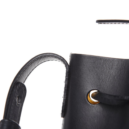 Mansur Gavriel Calfskin Mini Bucket Bag Black Gold 11 of 16