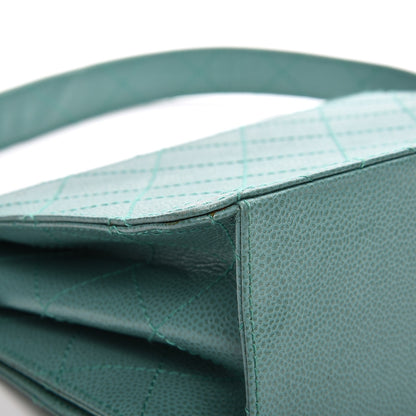 Chanel Caviar Flap Shoulder Bag Green 11 of 21
