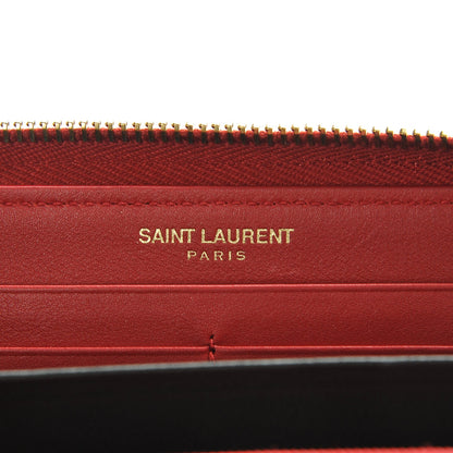 Saint Laurent Calfskin Classic Y Ligne Zip Around Wallet Red 6 of 9