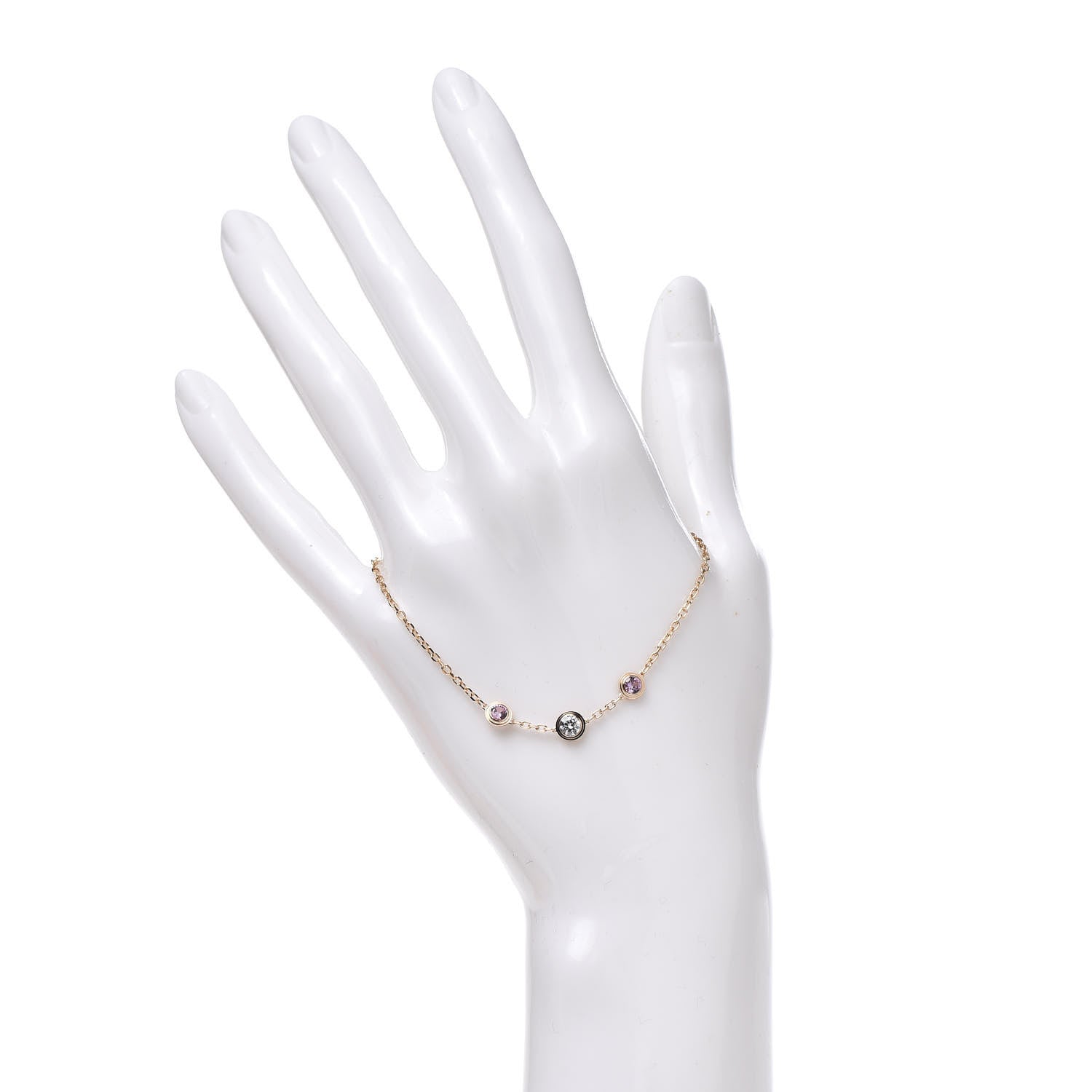 Cartier 18K Pink Gold Diamond Pink Sapphire D'Amour Bracelet 2 of 6
