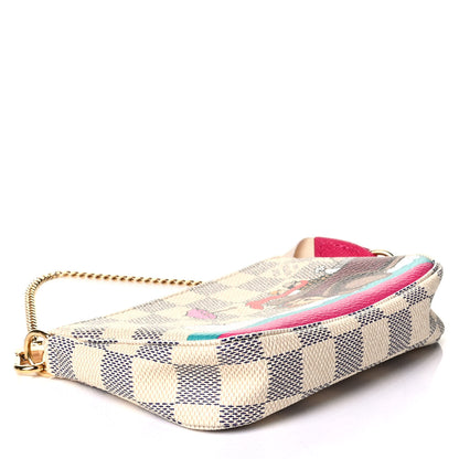 Louis Vuitton Damier Azur 2015 Christmas Animation Mini Pochette Accessories 3 of 5