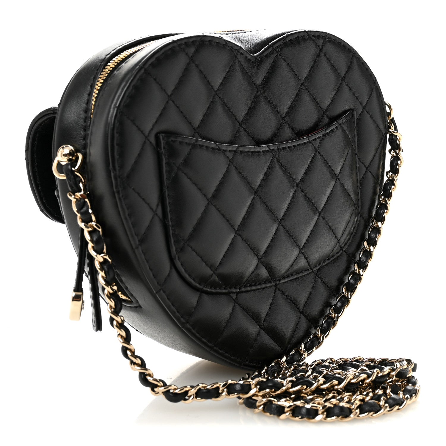Chanel Lambskin Quilted CC In Love Heart Bag Black 3 of 11