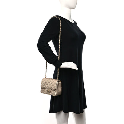 Chanel Metallic Lambskin Quilted Mini Square Flap Gold 2 of 10