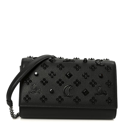 Christian Louboutin Calfskin Spikes Loubinthesky Paloma Clutch Black 1 of 11