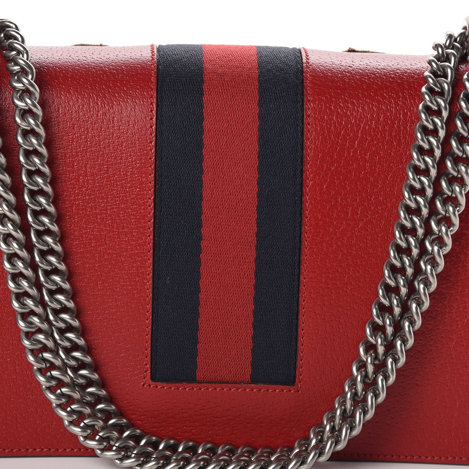 Gucci Calfskin Web Floral Embroidered Small Dionysus Shoulder Bag Hibiscus Red 11 of 11