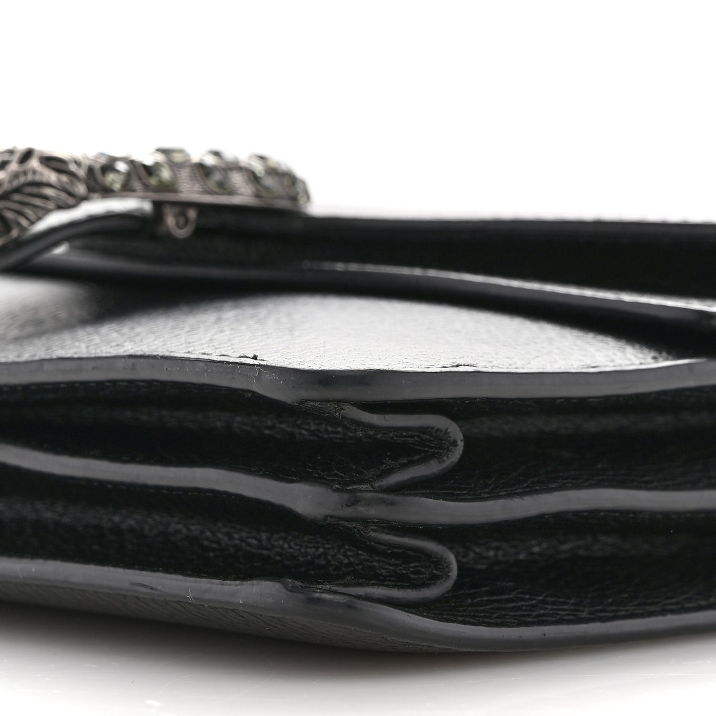 Pebbled Calfskin Small Dionysus Shoulder Bag Black