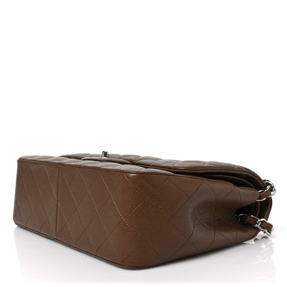 Chanel Caviar Quilted Jumbo Double Flap Brown 9 of 9