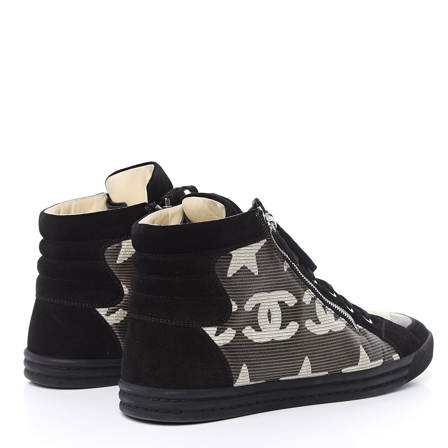 Suede Mens High Top Sneakers 43 Black Gold
