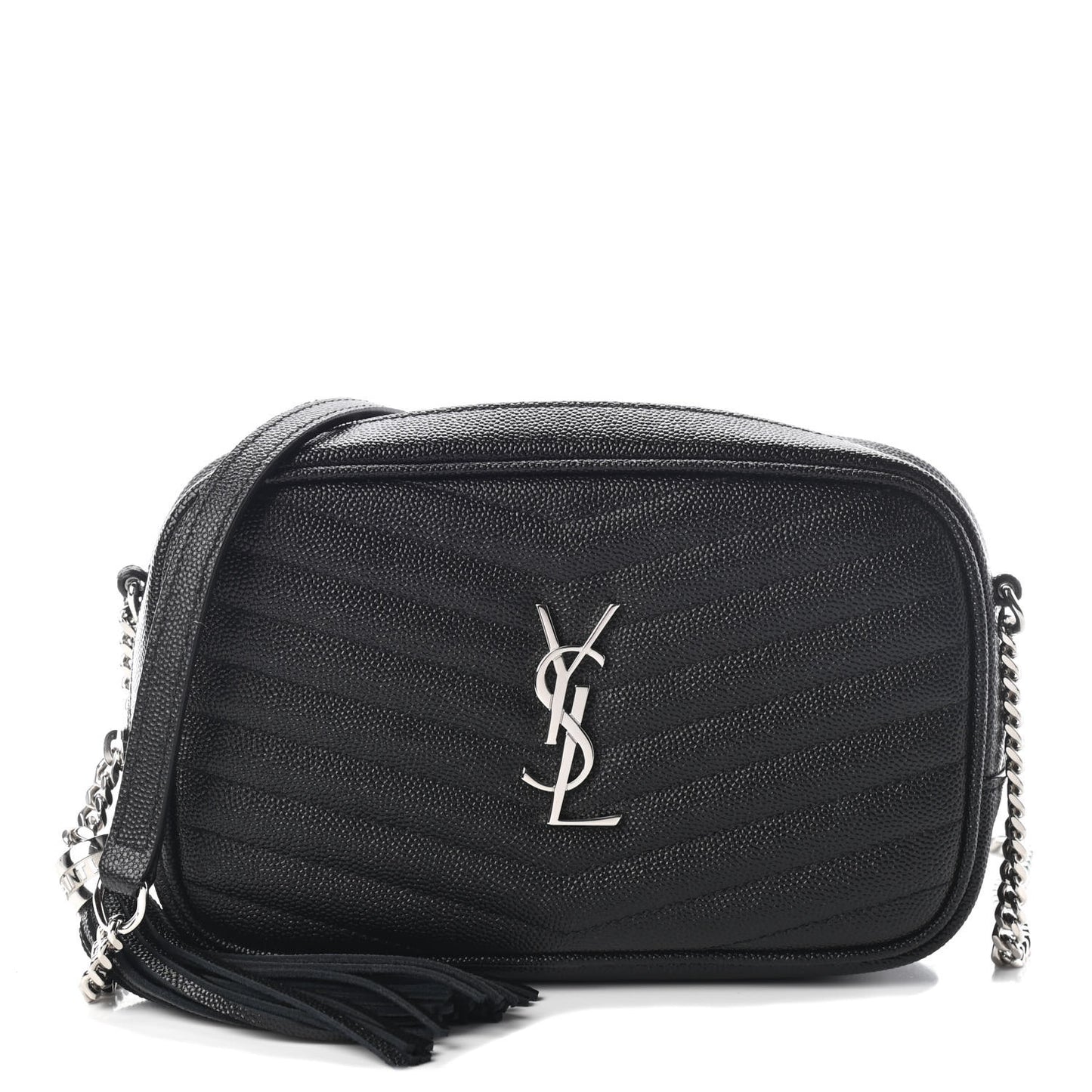 Grain De Poudre Matelasse Monogram Mini Lou Camera Bag Black