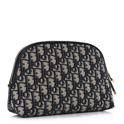 Christian Dior Oblique 30 Montaigne Cosmetic Pouch Blue 2 of 9