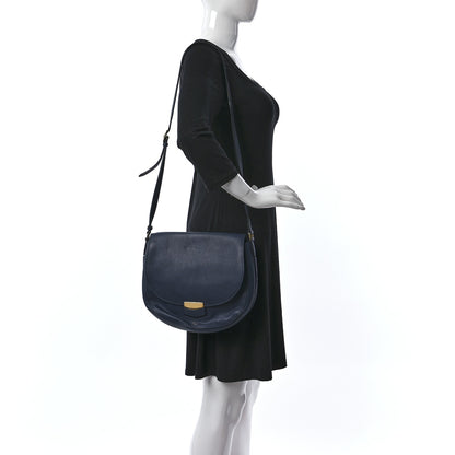 Celine Grained Calfskin Medium Trotteur Navy 2 of 13