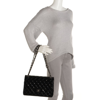 Chanel Patent Jumbo Double Flap Black 2 of 8