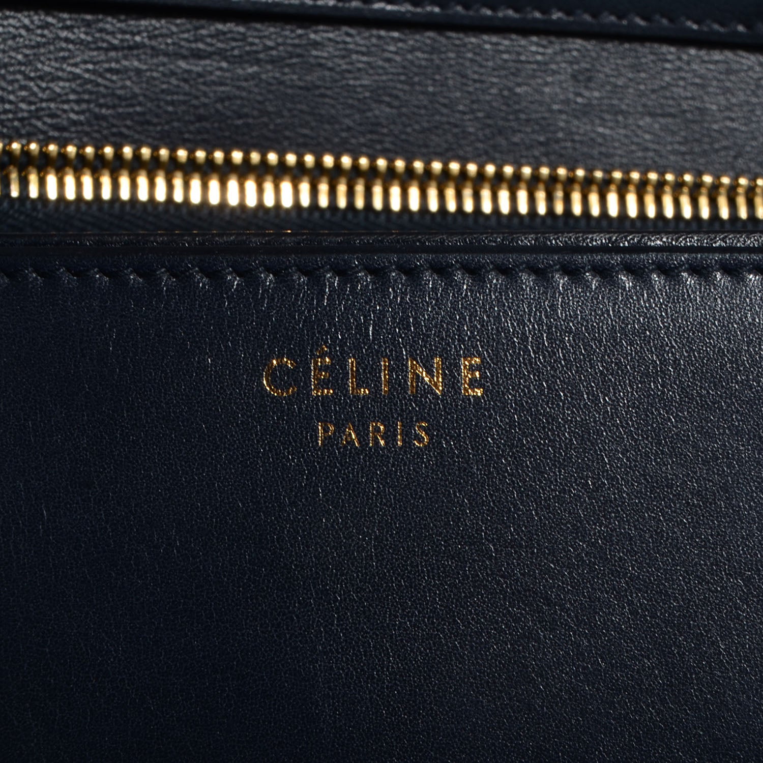 Celine Smooth Calfskin Large Classic Box Flap Bag Navy 8 of 8