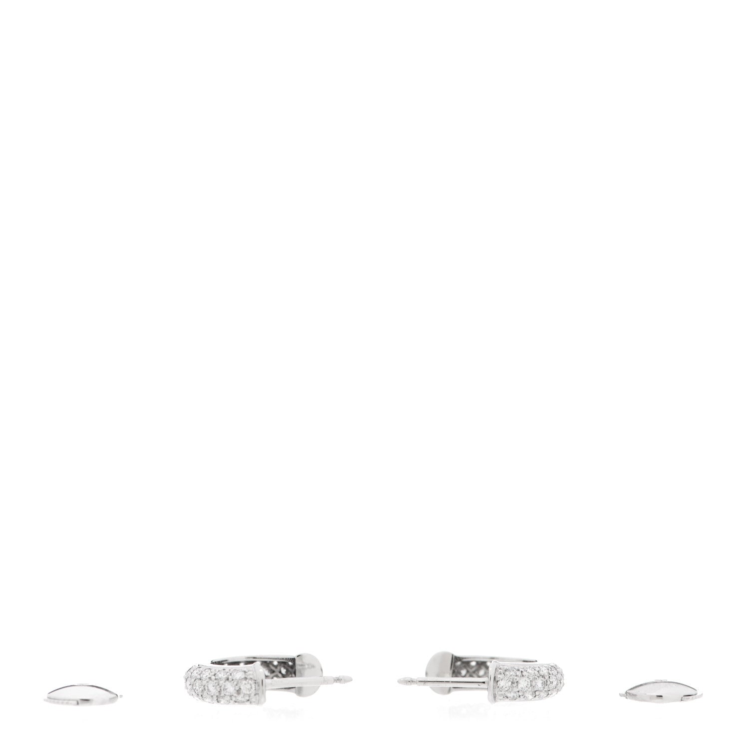 Cartier Platinum Diamond Etincelle De Cartier Hoop Earrings 3 of 4