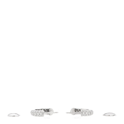 Cartier Platinum Diamond Etincelle De Cartier Hoop Earrings 3 of 4