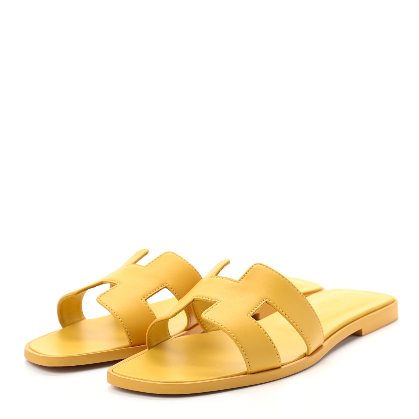 Box Calfskin Oran Sandals 40 Jaune Citron