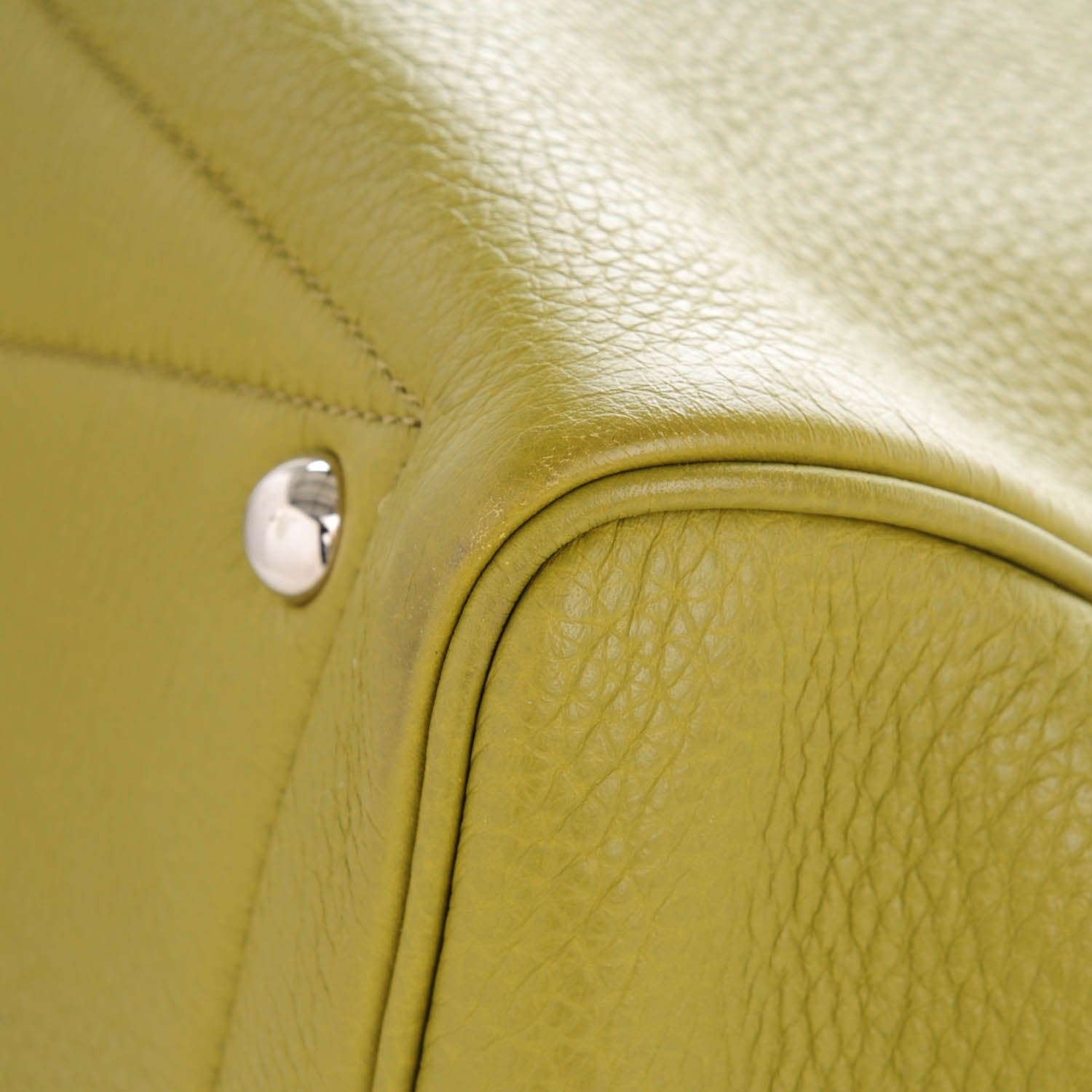 Hermes Taurillon Clemence Victoria II 35 Vert Anis 10 of 11