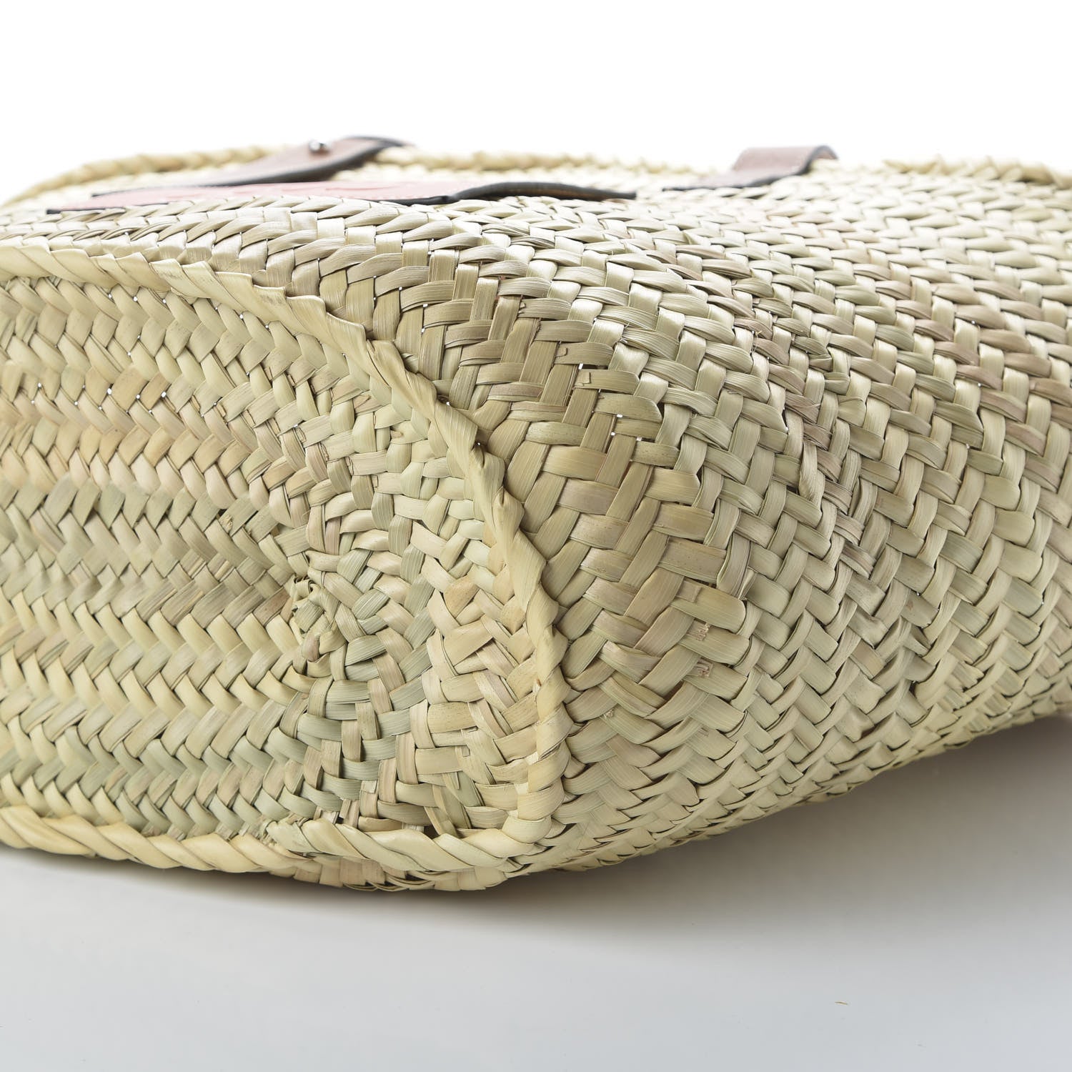 Loewe Raffia Basket Tote Bag Natural Tan Orange 7 of 9