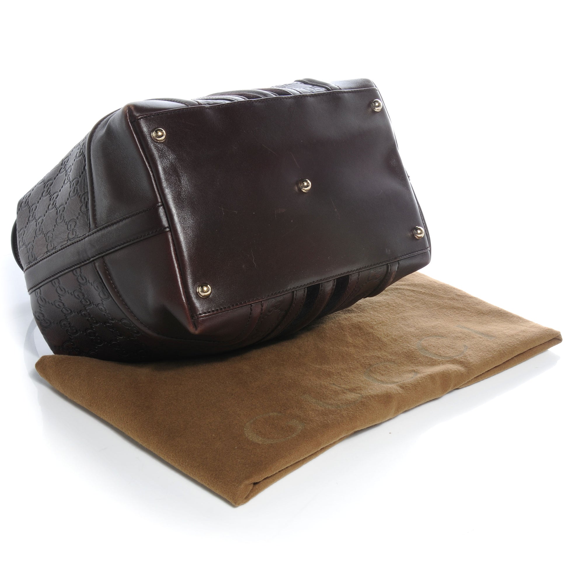 Gucci Guccissima Treasure Boston Dark Brown 4 of 7