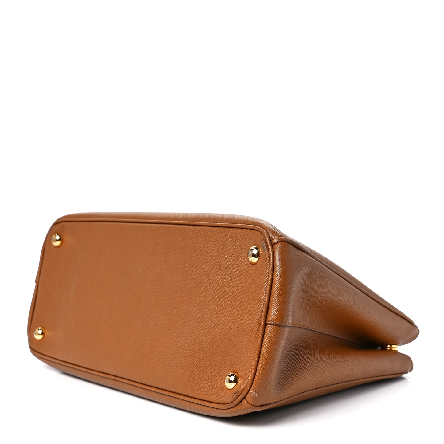 Saffiano Lux Large Galleria Double Zip Tote Caramel