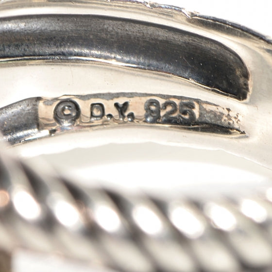 David Yurman Sterling Silver Diamond Black Onyx 11mm Albion Ring 53 6.5 4 of 4