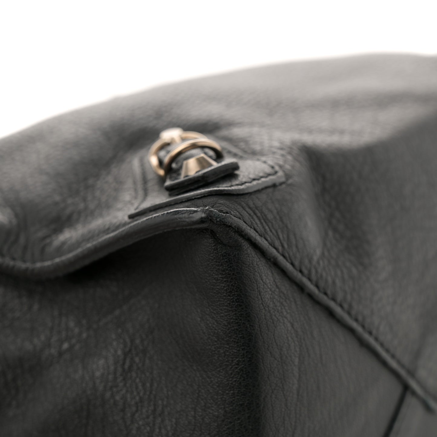 Veau Souple Mini Papier Tote Black