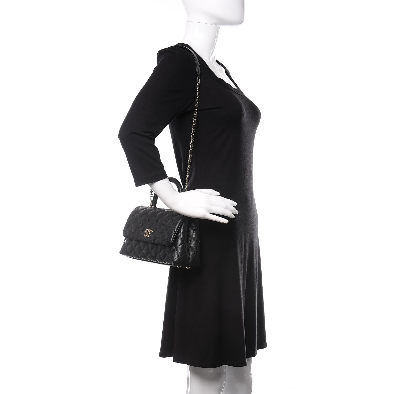 Chanel Caviar Quilted Mini Coco Handle Flap Black 2 of 11