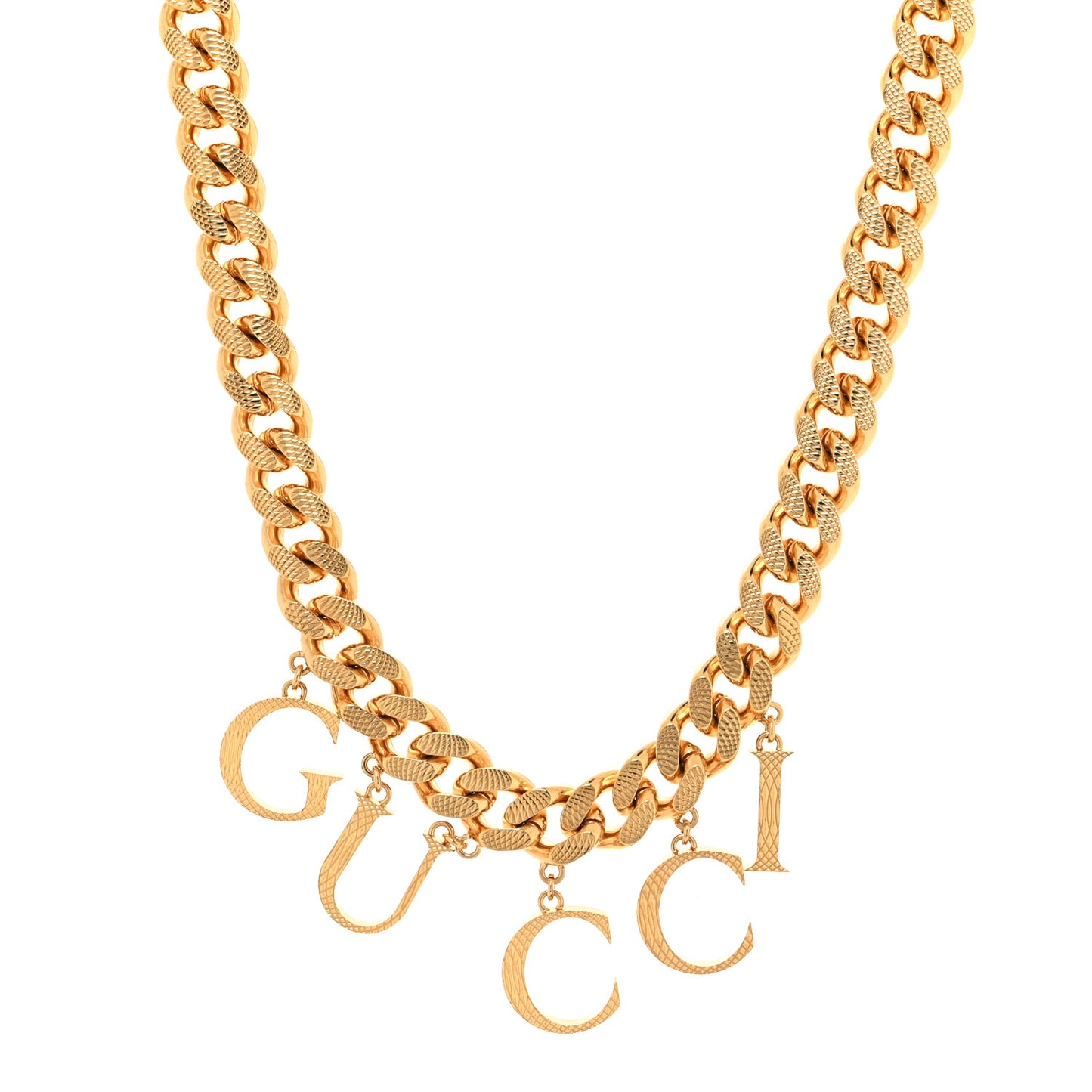 Script Choker Necklace Gold