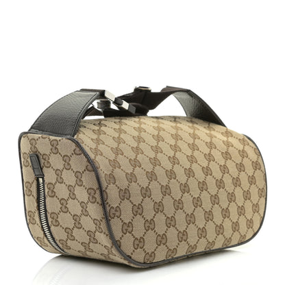 Gucci Monogram Dollar Calfskin Waist Pouch Beige Ebony Testa di Moro Marrone Scuro 3 of 8