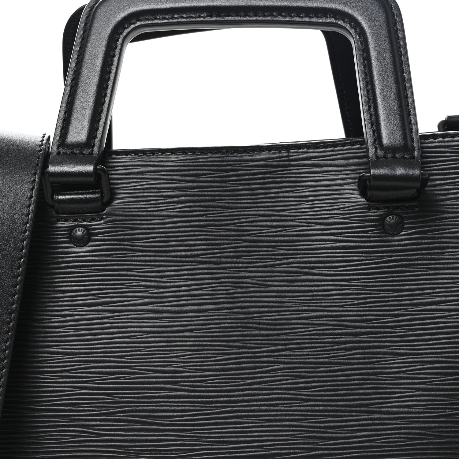 Louis Vuitton Epi Sac Plat Fold Bag Black 7 of 9