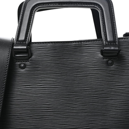 Louis Vuitton Epi Sac Plat Fold Bag Black 7 of 9