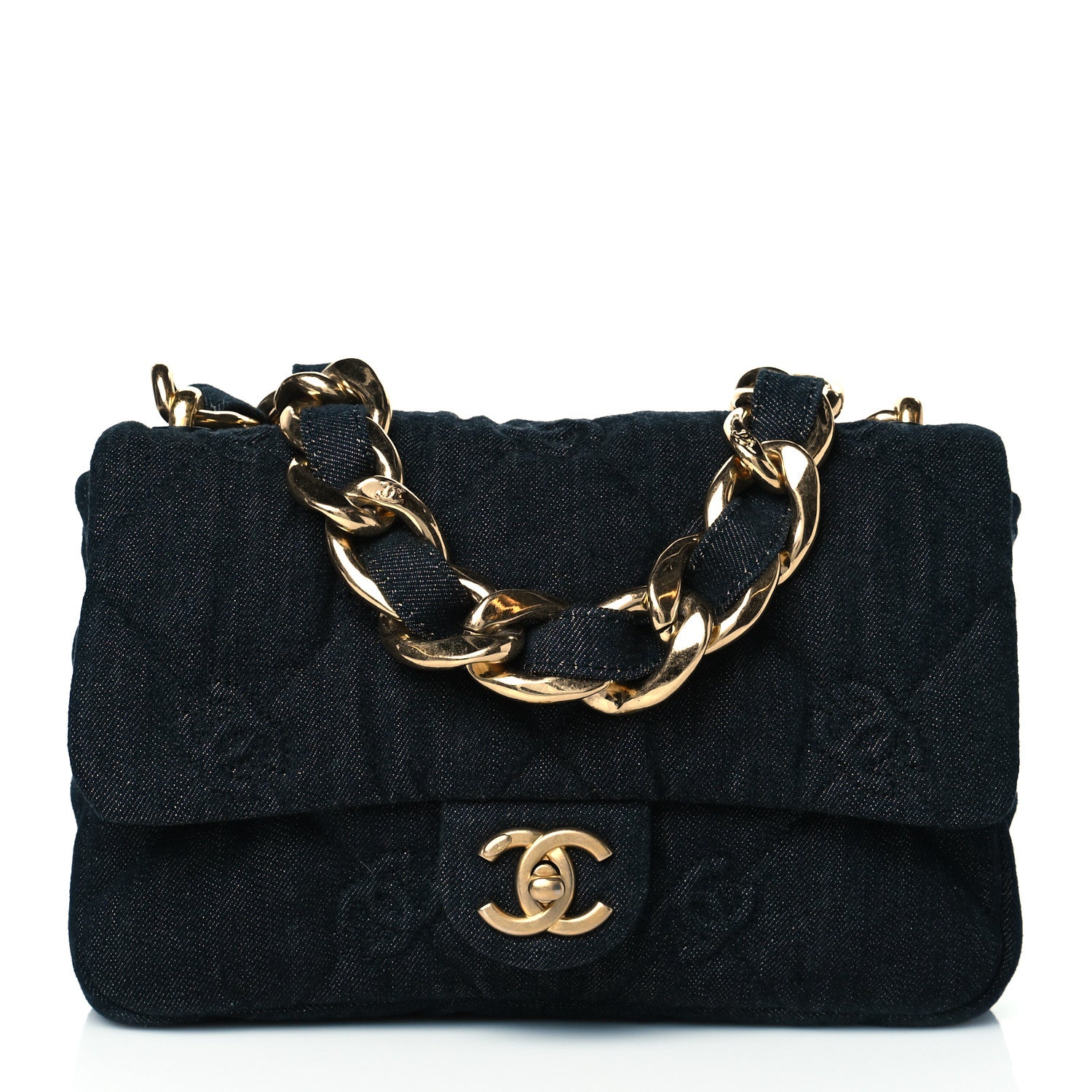 Chanel Denim Quilted Medium CC Funky Town Flap Dark Blue 1 of 10