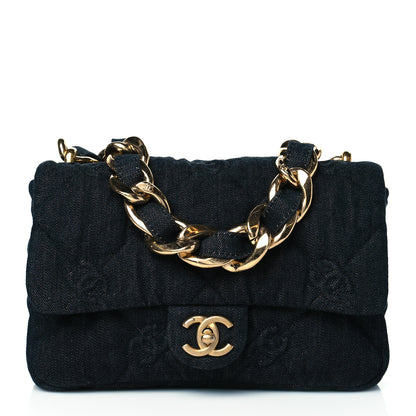 Chanel Denim Quilted Medium CC Funky Town Flap Dark Blue 1 of 10