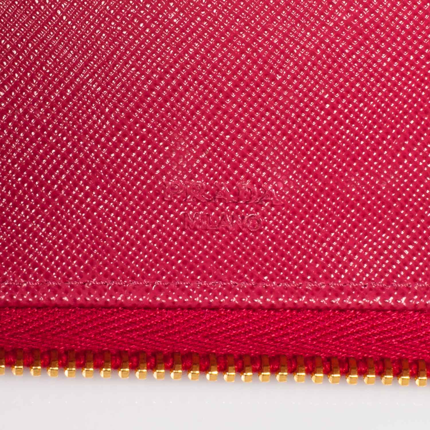 Prada Saffiano Continental Wallet Ibisco 6 of 9