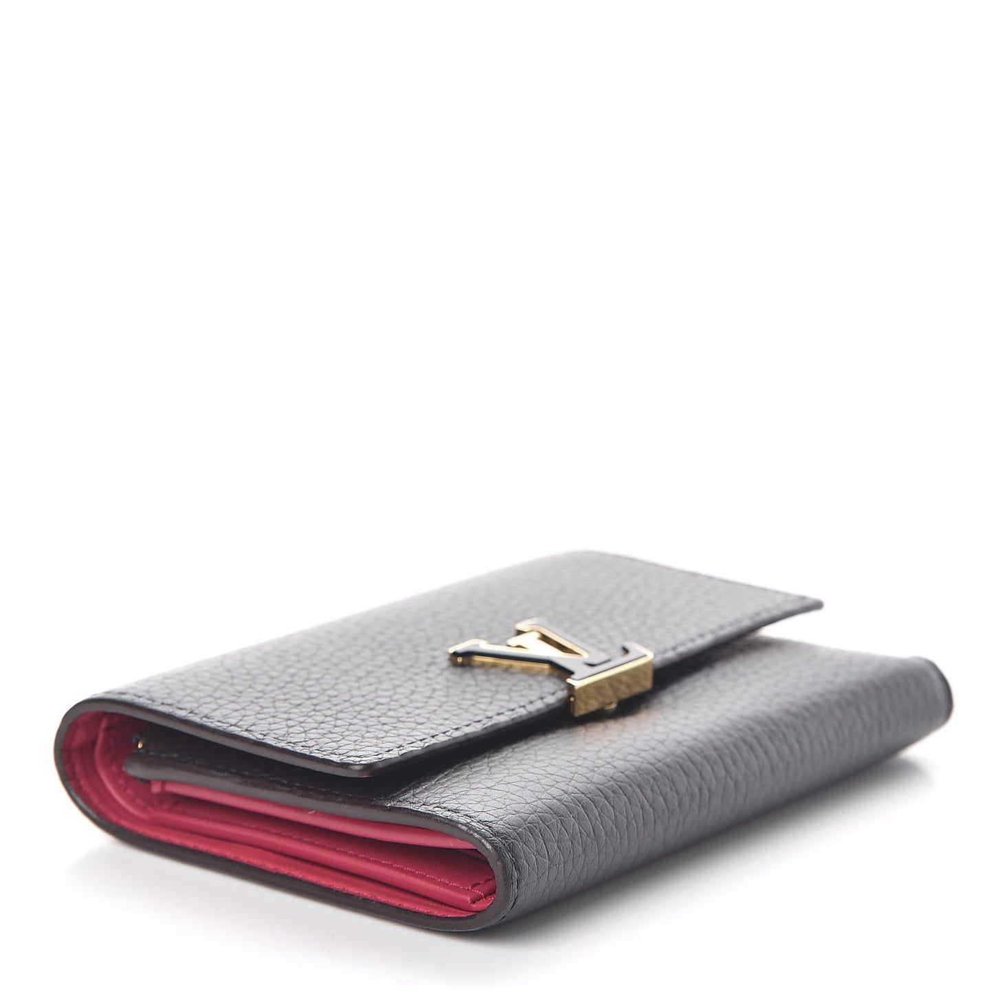 Taurillon Capucines Compact Wallet Black