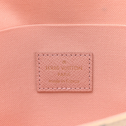 Louis Vuitton Damier Azur Pochette Felicie Chain Wallet Rose Ballerine 7 of 11