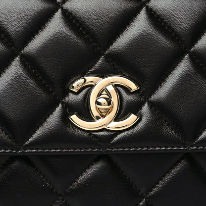 Chanel Lambskin Quilted Medium Trendy CC Flap Dual Handle Bag Black 6 of 9