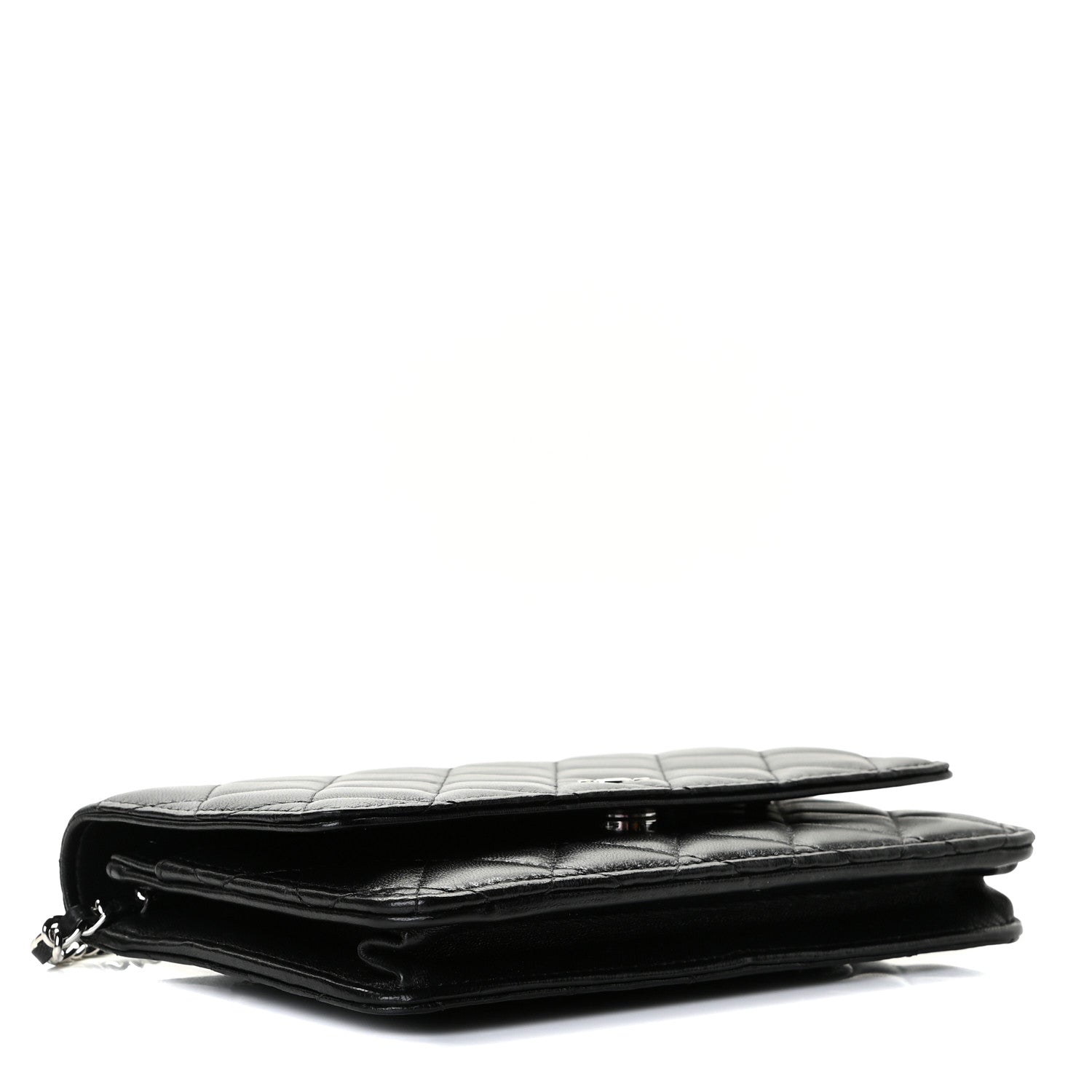 Chanel Lambskin Quilted Wallet On Chain WOC Black 4 of 8