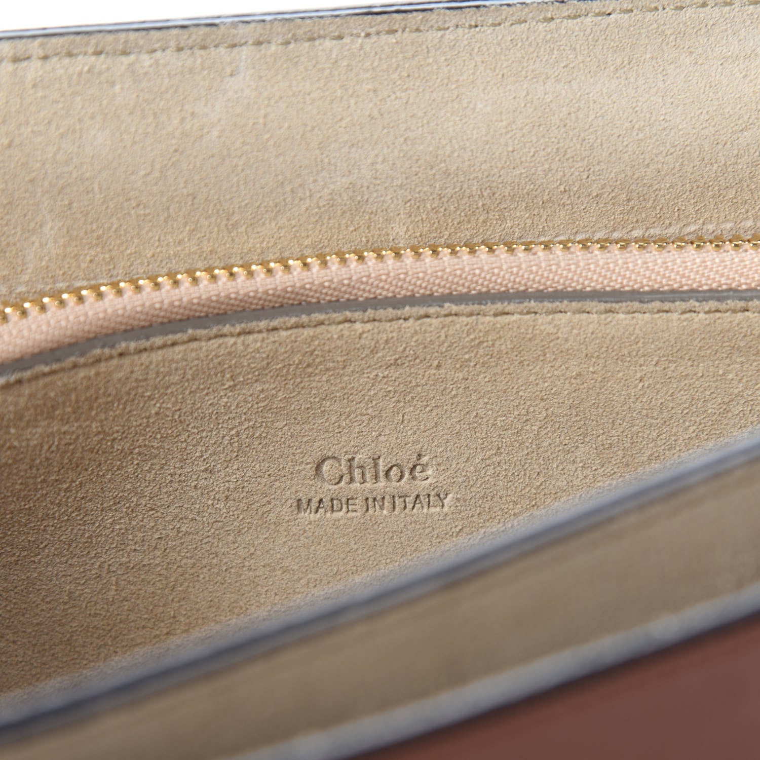 Chloe Suede Calfskin Medium Faye Shoulder Bag Tobacco 9 of 10