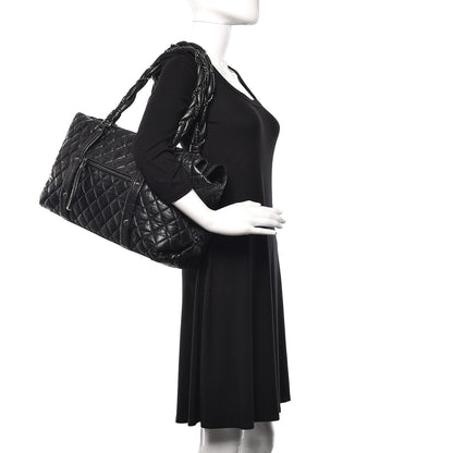 Chanel Distressed Lambskin Vintage Ligne Lady Braid XL Tote Black 2 of 12