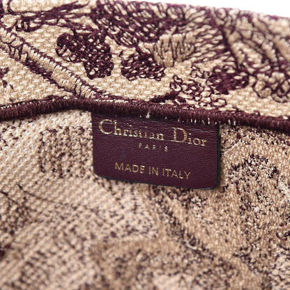 Christian Dior Canvas Embroidered Large Dioriviera Toile De Jouy Book Tote Burgundy 6 of 10