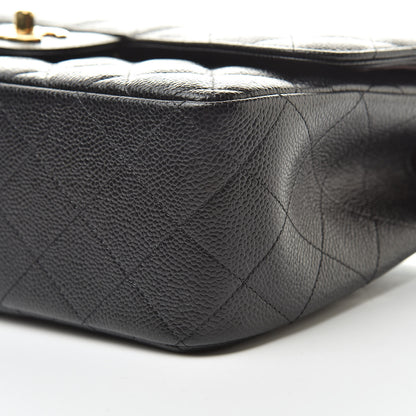Chanel Caviar Quilted Jumbo Double Flap Black 10 of 11