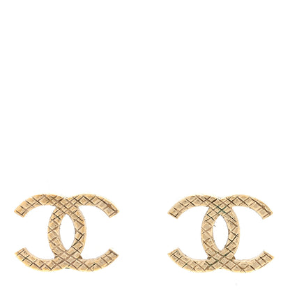 Chanel Quilted CC Earrings Gold 1 of 4