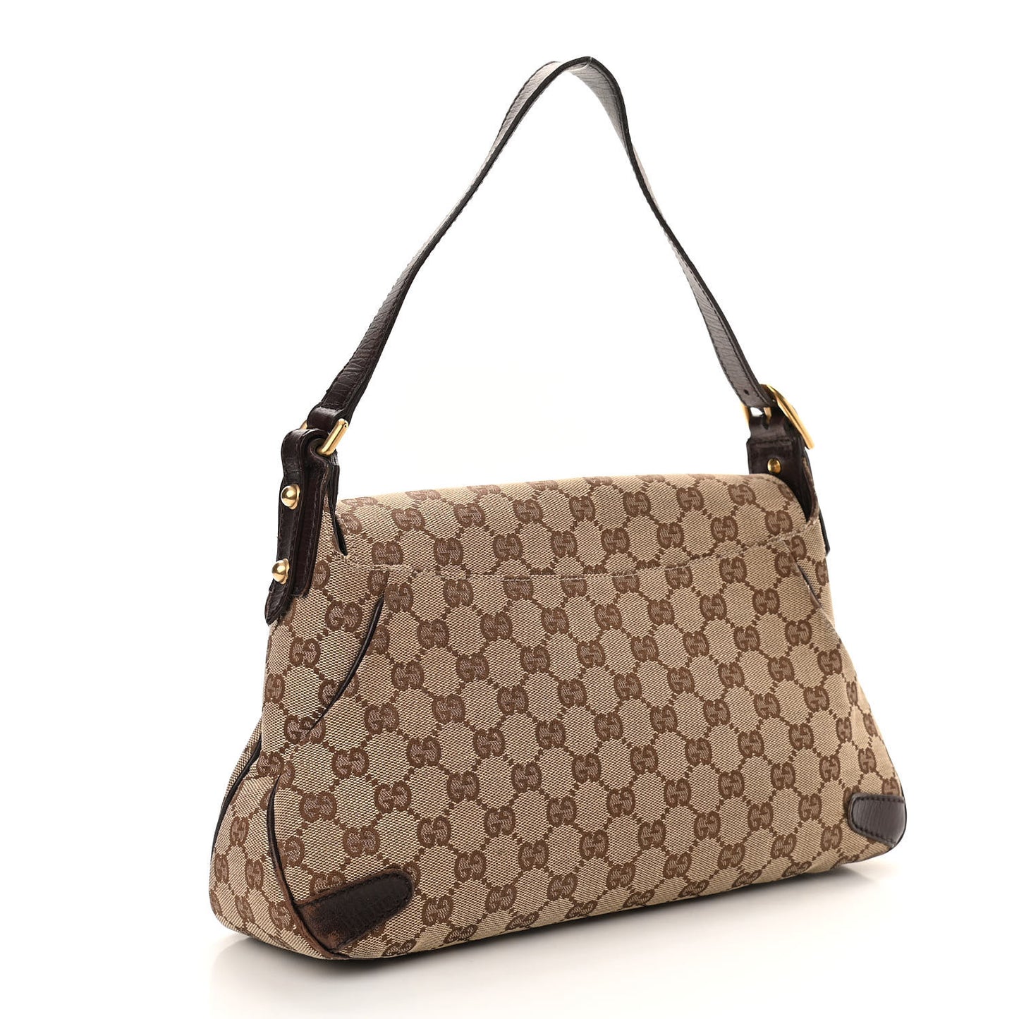 Monogram Horsebit Chain Flap Shoulder Bag Brown