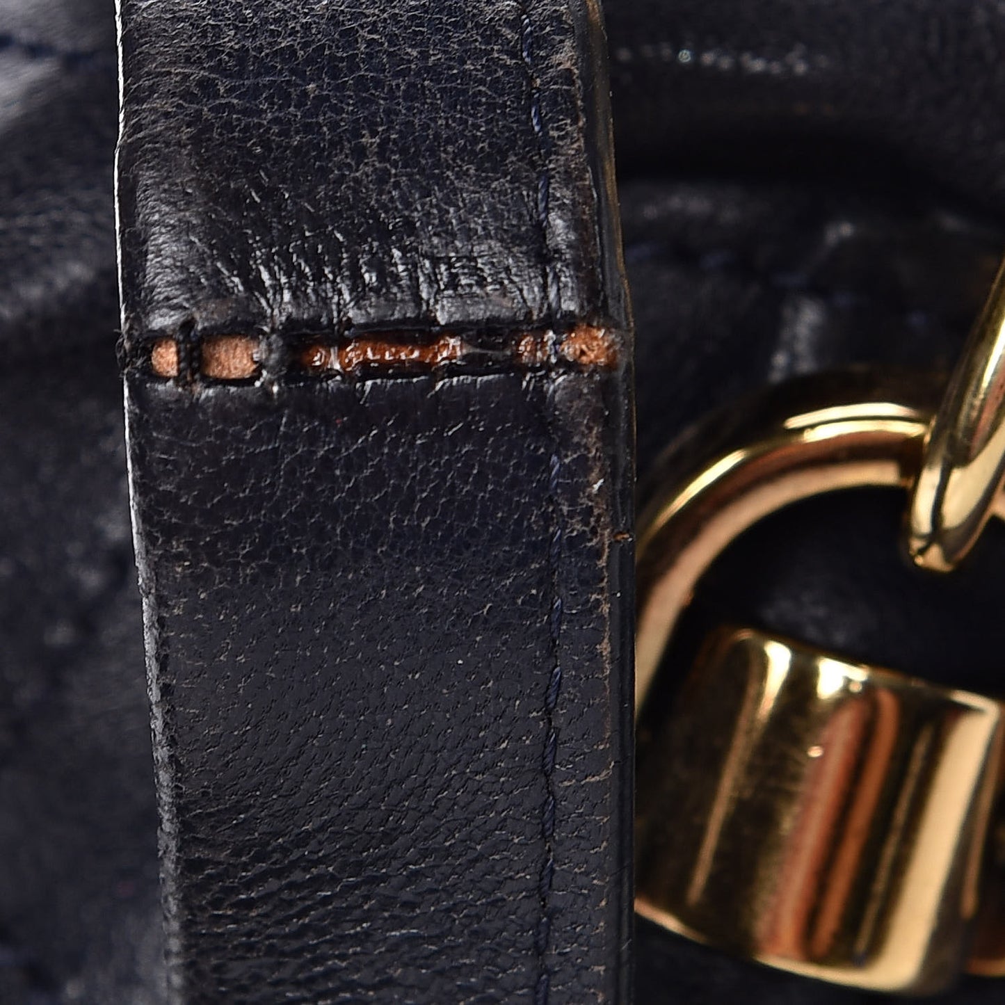 Sheepskin Stitched Medium Paraty Navy