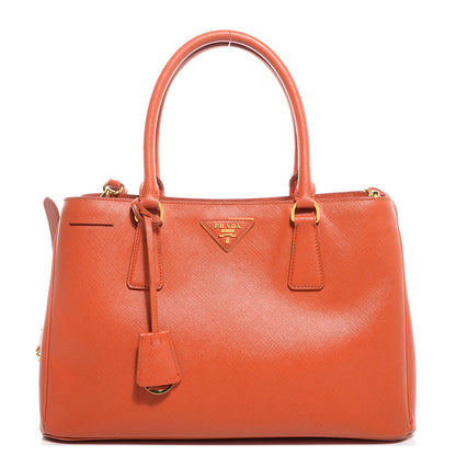 Prada Saffiano Lux Medium Tote Papaya 1 of 10